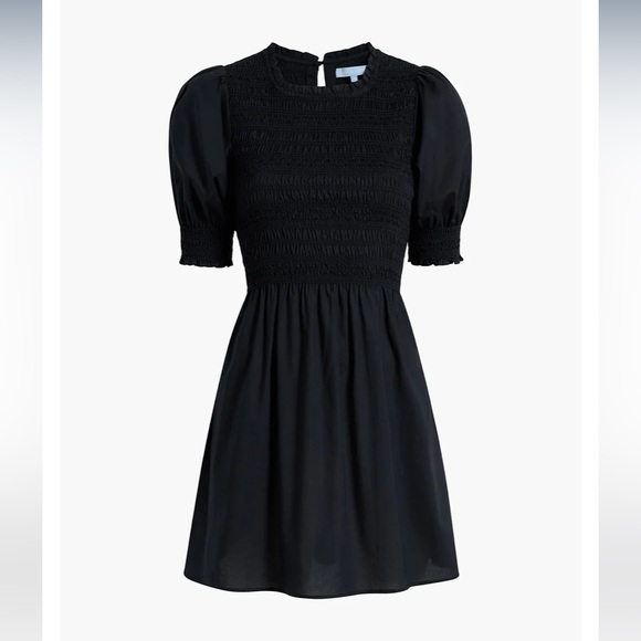 Hill House Dress XXL Vivi Nap Dress Black Smocked Puff Sleeve Mini Dress - Picture 6 of 9